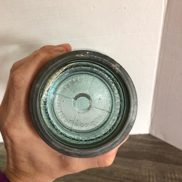 Vtg Teal Crown Preserves Jar - Picture 4 of 11